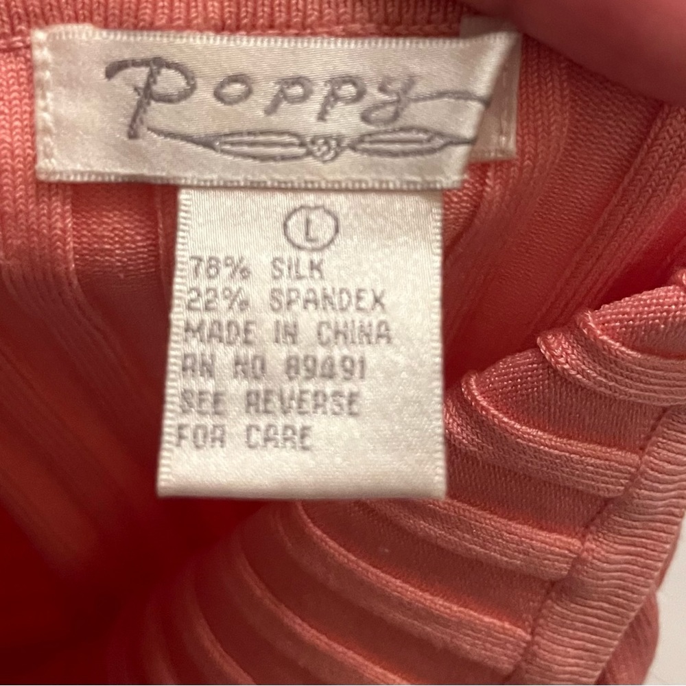 Poppy Large Pink Ribbed Halter Top - Picture 3 of 3